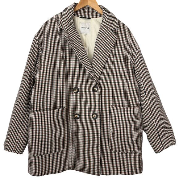 Madewell Jackets & Blazers - Madewell Padded Jacket Antique Cream Size XXL Double Breasted Academia New